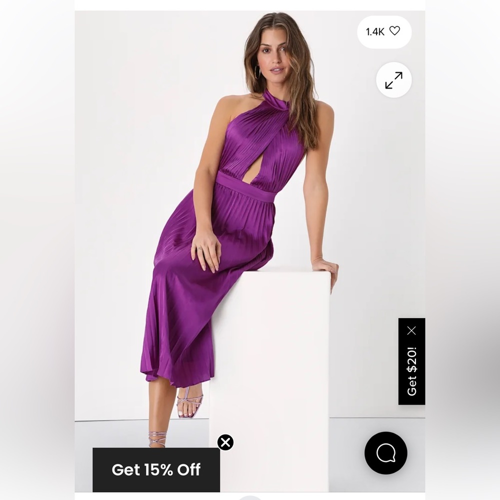 Lulu's Elegant Purple Maxi Dress